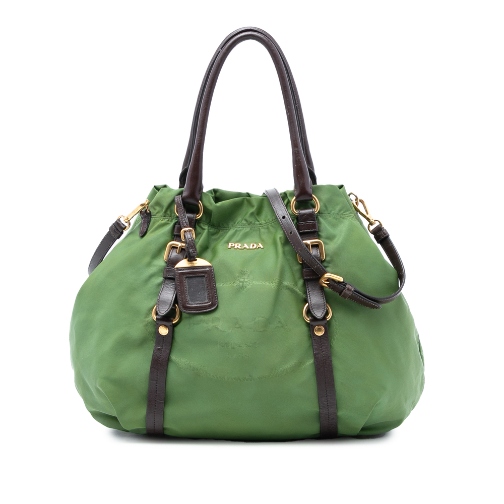 Pre-Loved Prada Tessuto Canapa Logo Satchel